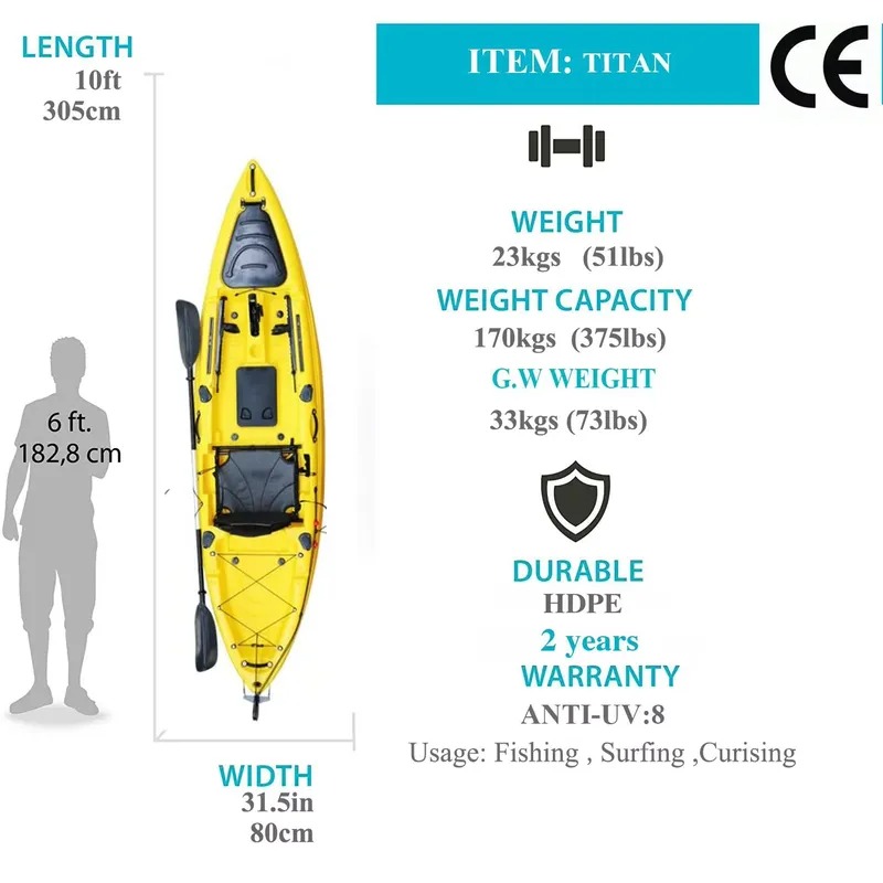 Kayak de pêche monoplace de 10 - Fishing Boat Seat avis et prix
